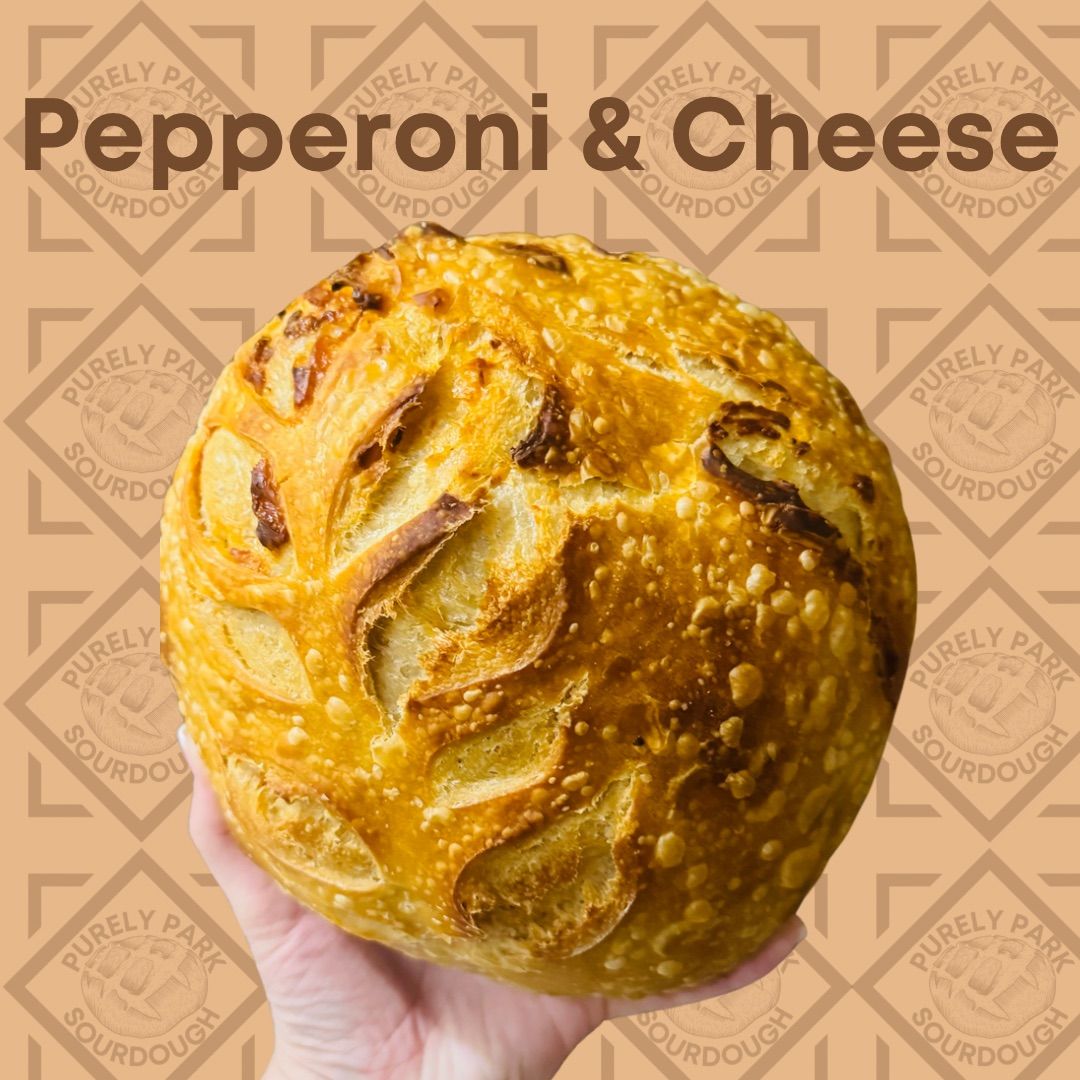Pepperoni & Cheese Sourdough Bread