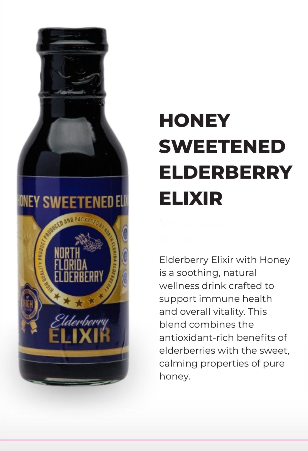 Elderberry Elixir with Honey